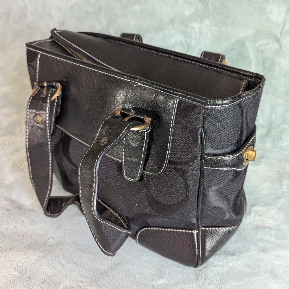 "Coach" Cloth Logo Shoulder Bag - Picture 5 of 15